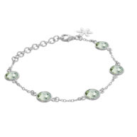 Bracelet 975 in Silver with Green quartz