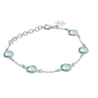 Bracelet 975 in Silver with Synthetic blue topaz