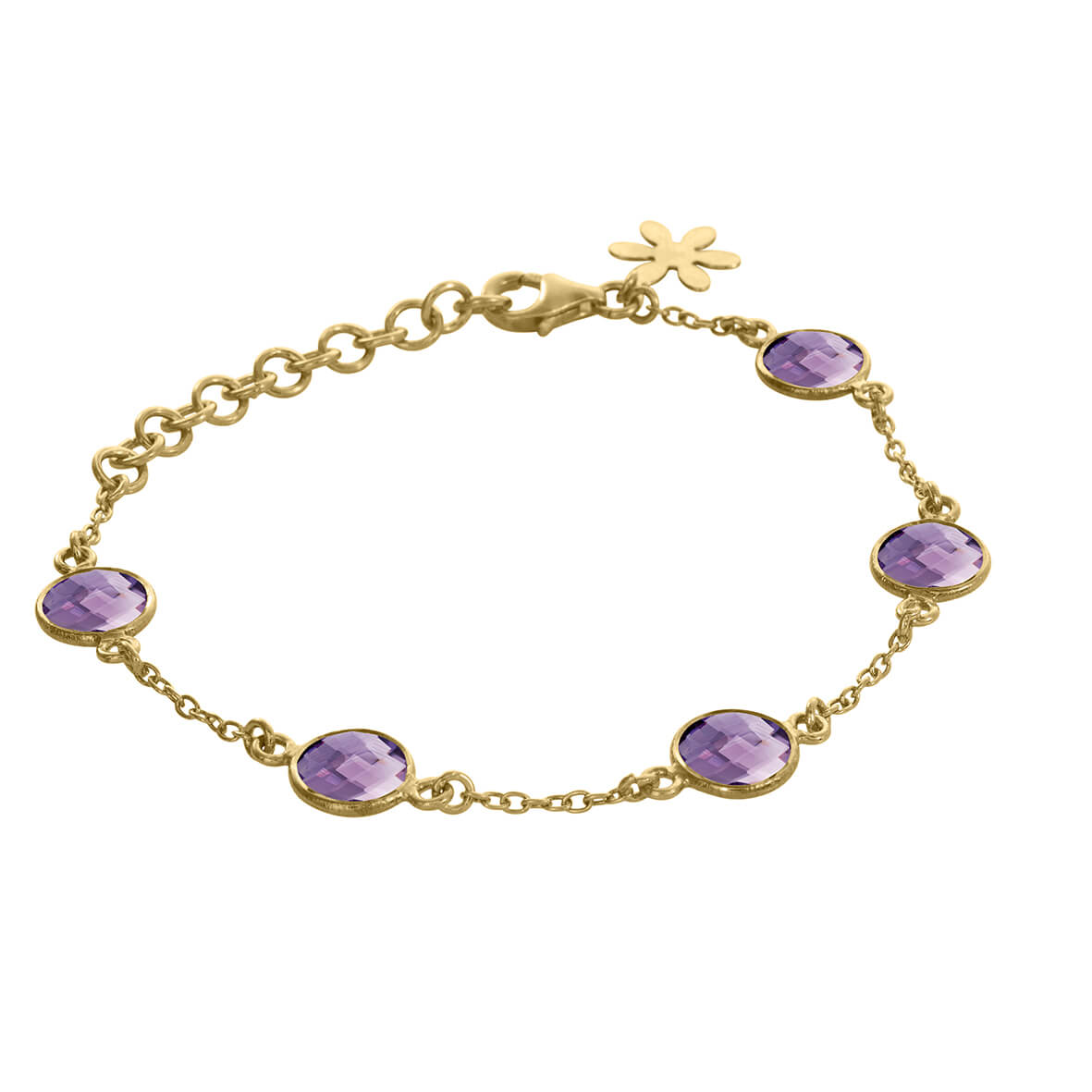 Bracelet in gold plated silver with amethyst / 975-2-118 - Susanne ...